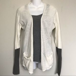 Lightweight medium linen blend cardigan
